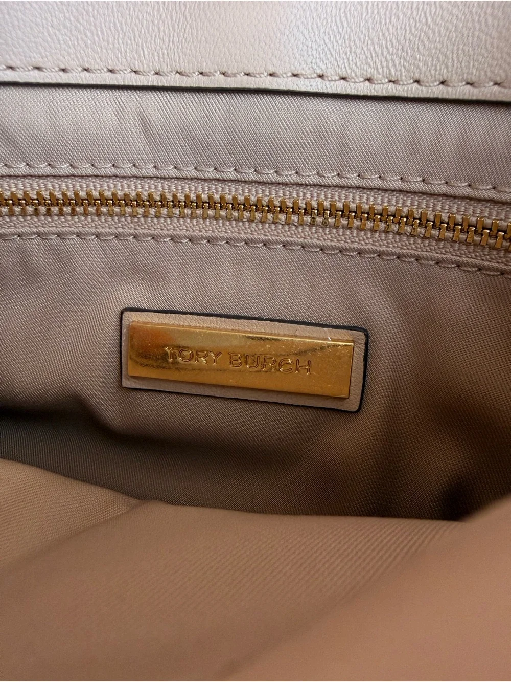 $528 Tory Burch Fleming Stud Small Shoulder Bag Goan Sand Beige Leather 46362